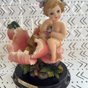 Vintage Giovanni Collection Cherub Angel Figurine Turtle King Corp 6.5” Lilly P